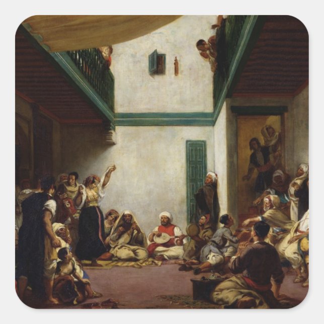 A Jewish wedding in Morocco, 1841 Square Sticker (Front)