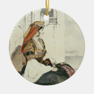 A Jewish Woman of Gibraltar, from 'Sketches of Spa Ceramic Tree Decoration