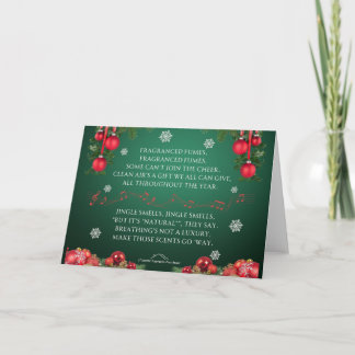 A Jingle Bells Holiday Parody - Jingle Smells Thank You Card