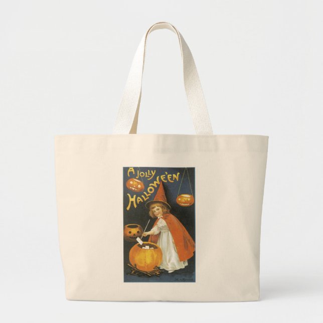 A Jolley Halloween Large Tote Bag (Front)