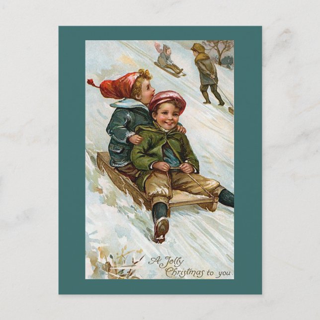 "A Jolly Christmas to You" Holiday Postcard (Front)