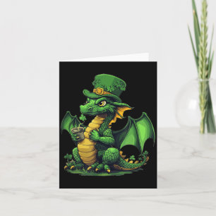 A Jolly Dragon in a St Paddys Day Look Card
