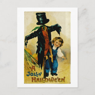 A Jolly Halloween Holiday Postcard