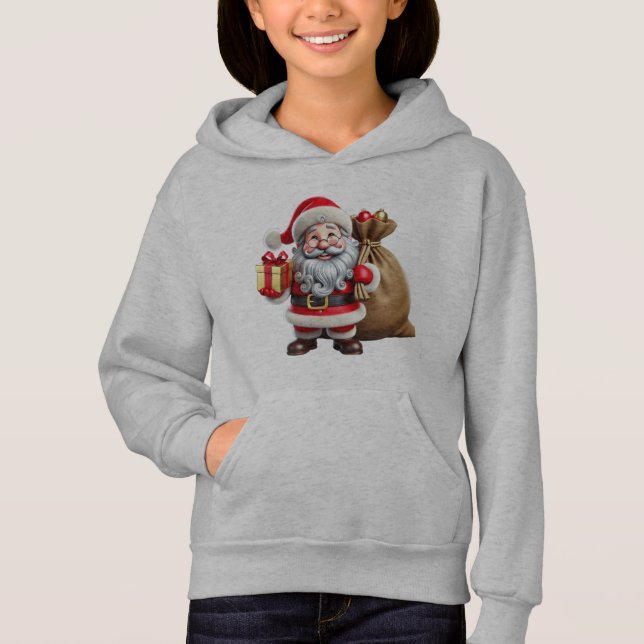 A jolly Santa Claus with rosy cheeks,T-Shirt (Front)