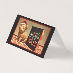 A Jolly Santa Pig - Christmas Fun Card