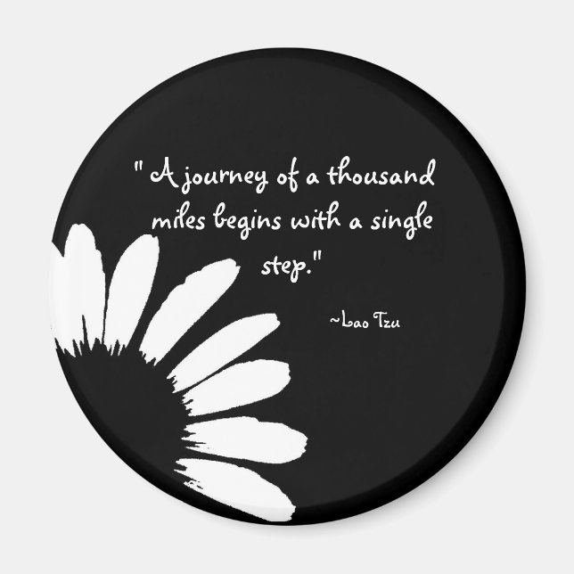 "A journey of a thousand..." Magnet (Front)