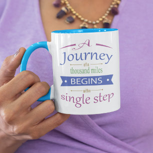 A Journey Of A Thousand Miles Quote Mug Mug