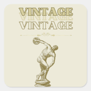 A Journey through Vintage Aesthetic Square Sticker