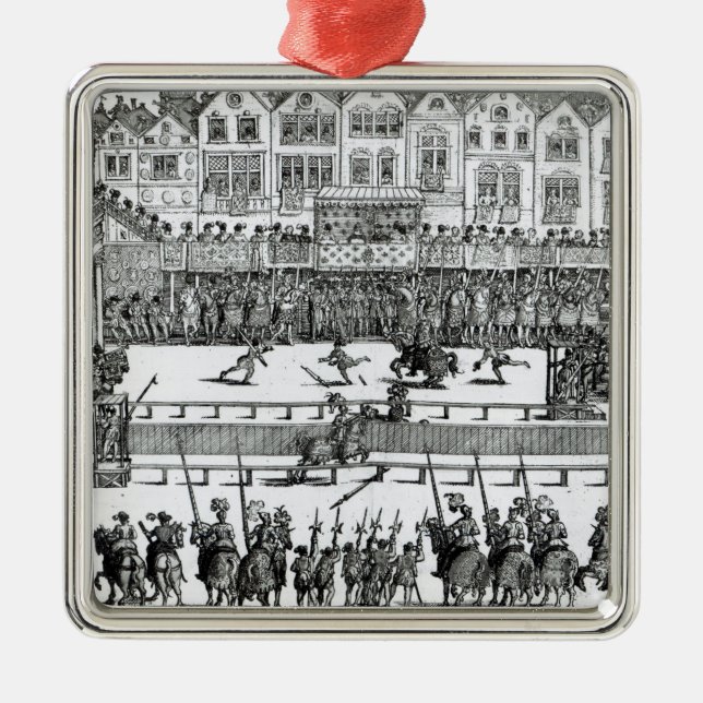 A Jousting Scene Metal Tree Decoration (Front)