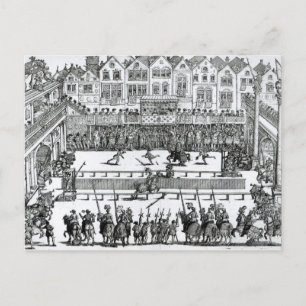 A Jousting Scene Postcard