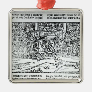 A Jousting Tournament Metal Ornament