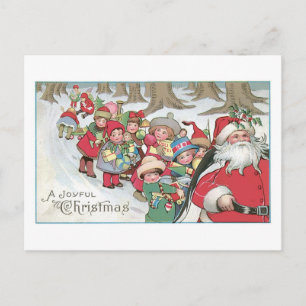 A Joyful Christmas Holiday Postcard