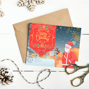 A Joyful Christmas Postcard from North Pole