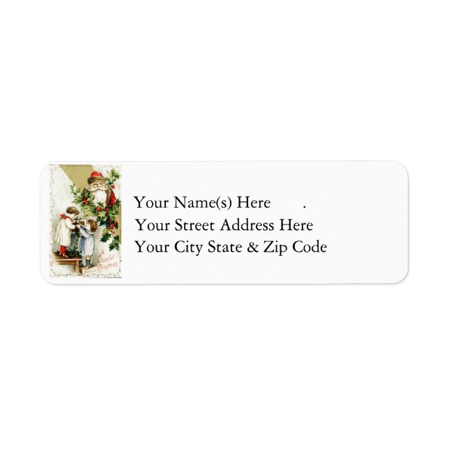 A Joyful Christmas Return Address Label (Front)