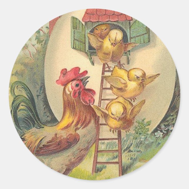 A Joyful Easter Classic Round Sticker (Front)
