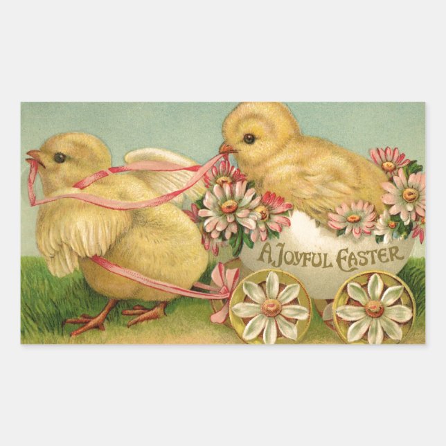 A Joyful Easter Rectangular Sticker (Front)