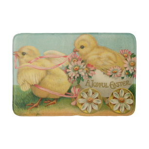 "A Joyful Easter" VIntage Postcard, ca. 1915 Bath Mat
