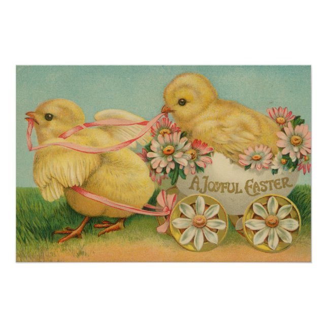 "A Joyful Easter" VIntage Postcard, ca. 1915 Poster (Front)