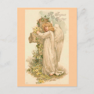 A Joyous Easter Angel Vintage Easter Holiday Postcard