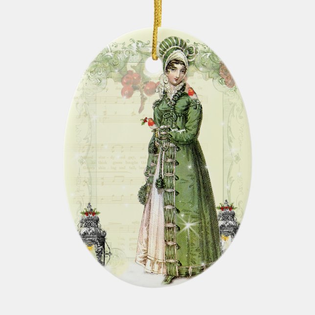 A Joyous Noel Ceramic Ornament (Front)