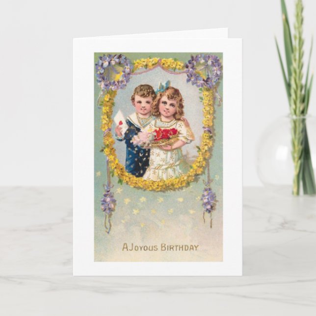 A Joyous Victorian Birthday Card (Front)