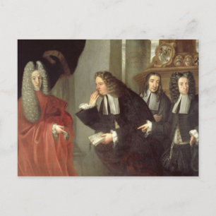 A Judge and Three Advocates, Venetian School (oil Postcard