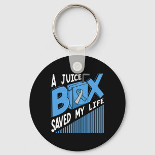 A Juice Box Saved My Life Diabetes Dm Blue Awarene Key Ring