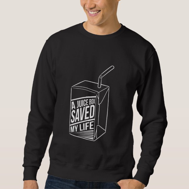 A Juice Box Saved My Life Funny Diabetes T Shirt (Front)