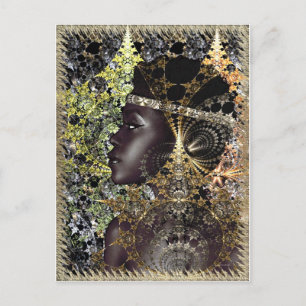 A Jungle Night Chameleon Glow Postcard