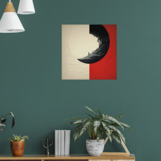 A juxtaposed scenes of nature poster