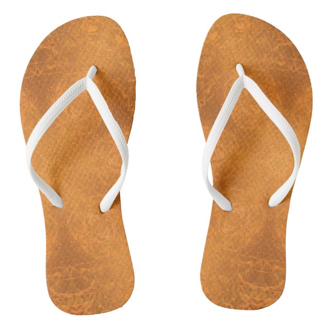 A Kaleidoscope of a Burnt Orange Star   Thongs (Footbed)