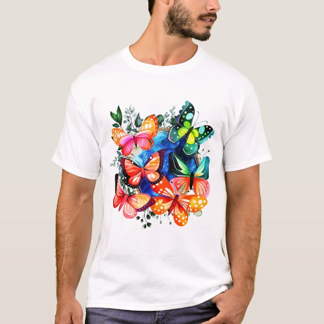 A Kaleidoscope Of Butterflies T-Shirt (Front)