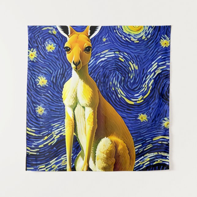 A Kangaroo in The Starry Night Tapestry (Front)