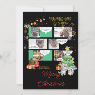 A Kawaii Winter Tale Cozy Hedgehog Holiday Card