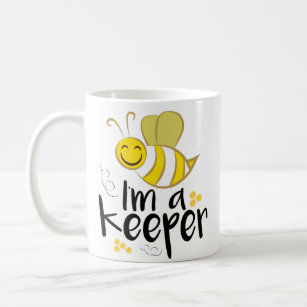 A Keeper Funny Beekeeper Queen Bee Coffee Mug Gift