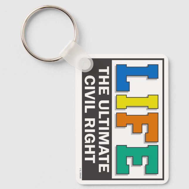 A keychain to promote your pro-life beliefs. (Front)
