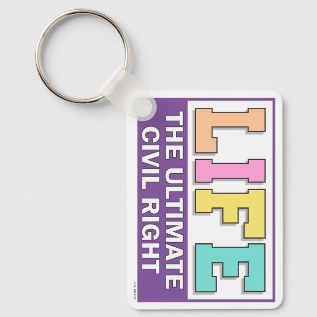 A keychain to promote your pro-life beliefs. (Front)