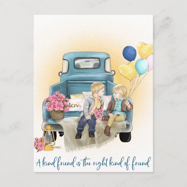 A Kind Friend Holiday Postcard (Front)