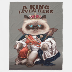 A Kind Lives Here A Perfect Gift For Cat Lover Fleece Blanket