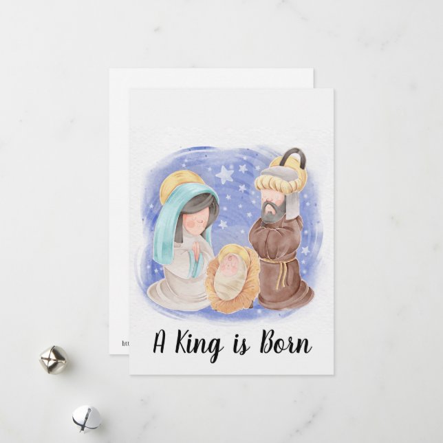 A King Is Born Holiday Card (Front/Back In Situ)