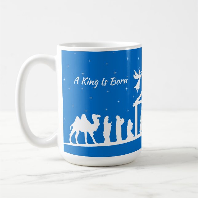 A King Is Born - Nativity Scene Mug  (Left)
