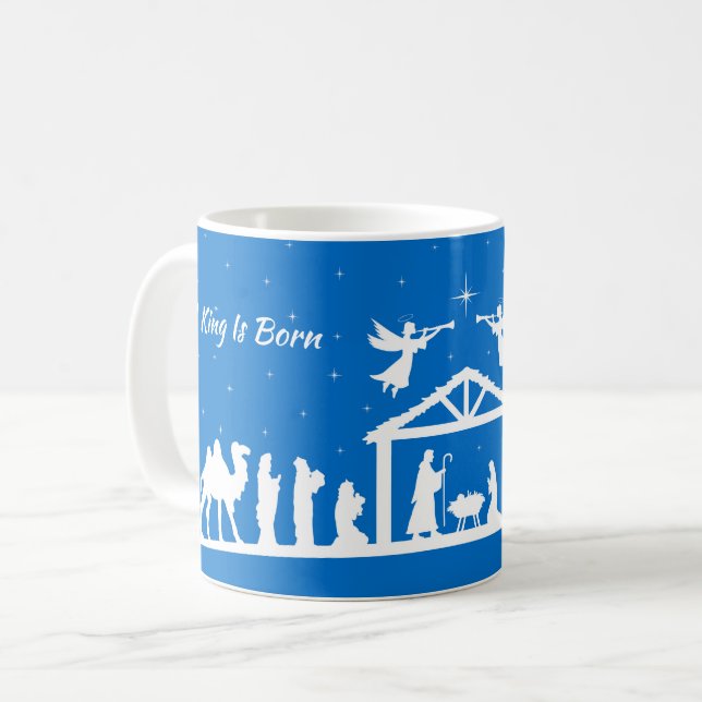 A King Is Born - Nativity Scene Mug  (Front Left)