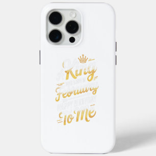 A King Was Born In February Royal Birthday Design iPhone 15 Pro Max Case