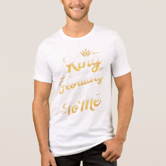 A King Was Born In February Royal Birthday Design Tri-Blend Shirt