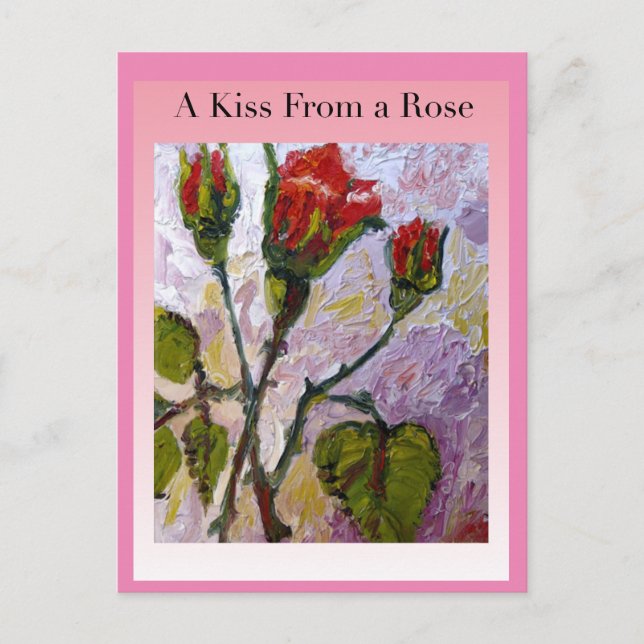 A Kiss from a Rose Postcard (Front)