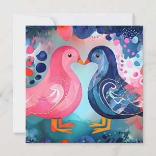 "A Kiss in Feathers" Happy Valentine's Card
