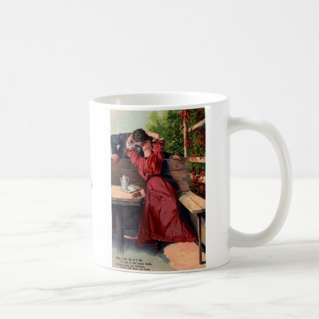 A Kiss Victorian Postcard Mug (Right)
