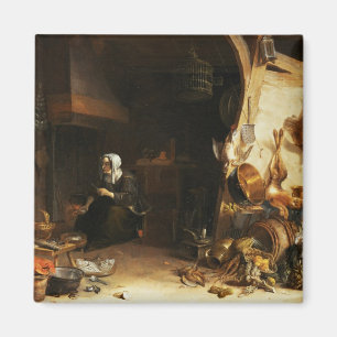 A Kitchen Interior with a Servant Girl Magnet