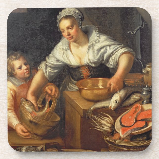 A Kitchen Scene Coaster (Front)