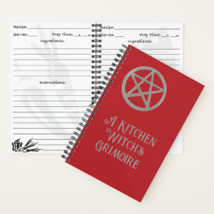 A Kitchen Witch's Grimoire Blank Recipe Book